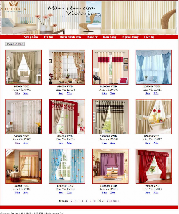 Hình 3 6 Trang sản phẩm Trang sửa sản phẩm Suasanpham aspx Trang này hiển thị 2