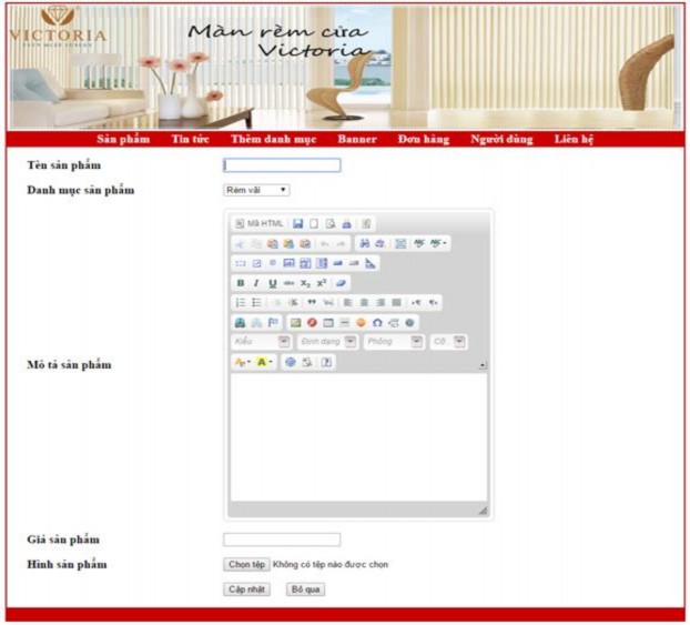 Hình 3 10 Trang thêm sản phẩm Trang nhập tin tức NhapTinTuc aspx Với trang này 6