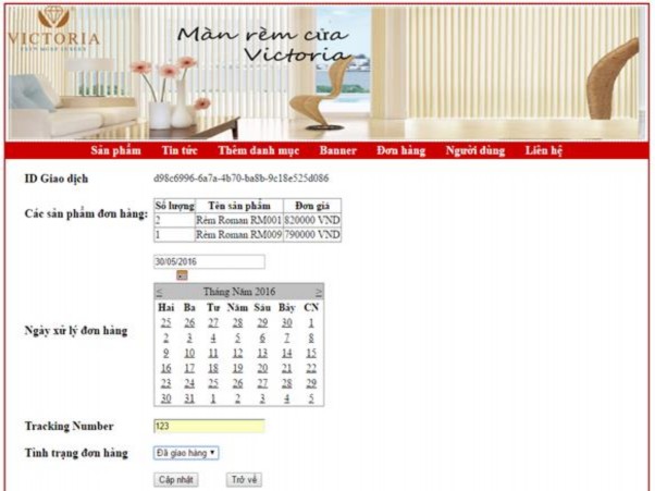 Hình 3 15 Trang thêm chi tiết đơn hàng Trang thống kê đơn hàng 2