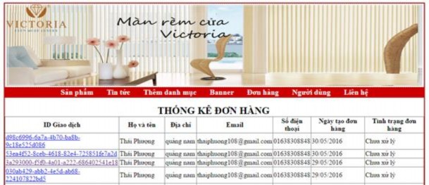 Hình 3 16 Trang thống kê đơn hàng Trang thống kê liên hệ ThongKeLienHe aspx Trang 3