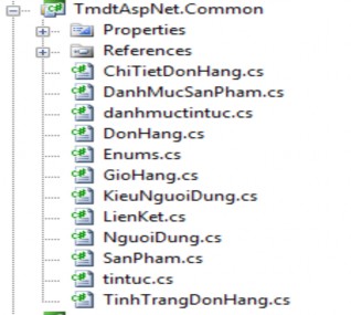 Hình 3 8 Các lớp trong tầng Common 3 2 3 2 Xây dựng tầng Data Access Hình 3 9 Tầng 14