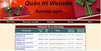 Hình 3 14 Trang thống kê đơn hàng admin Trangcập nhật đơn hàng 2