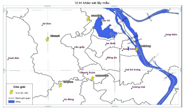 Hình 3 7 Điểm lấy mẫu chất lượng nước Qua quá trình lấy mẫu và sử dụng 1