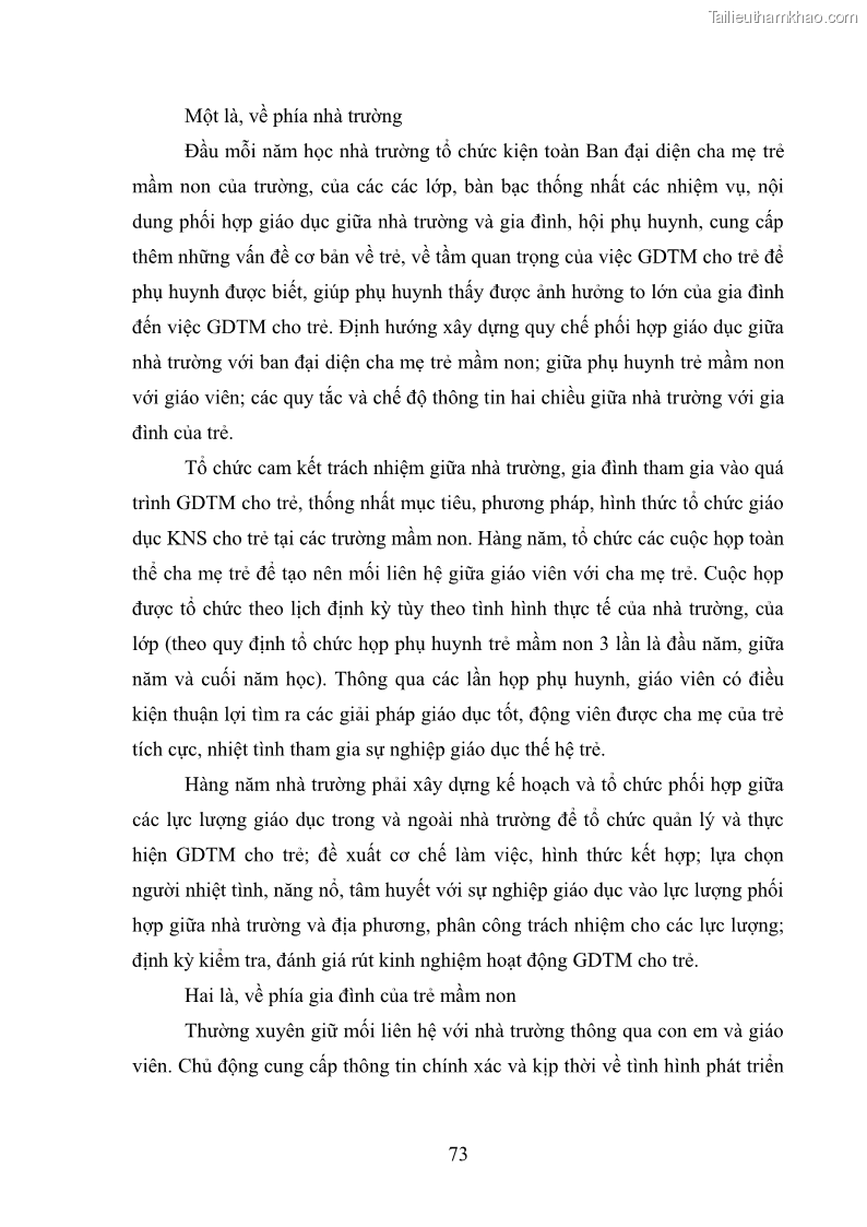 Luận văn thạc sĩ khoa học giáo dục Quản lí hoạt động giáo dục thẩm mỹ cho trẻ mẫu giáo ở các trường mầm non huyện Nậm Pồ, tỉnh Điện Biên - 8 Trang 85