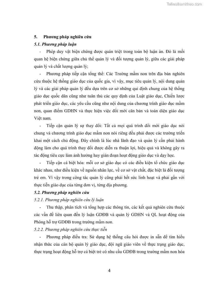 Luận văn thạc sĩ khoa học giáo dục Quản lý hoạt động của phòng hỗ trợ giáo dục đặc biệt trong trường mầm non trên địa bàn một số tỉnh phía Bắc - 1 Trang 12