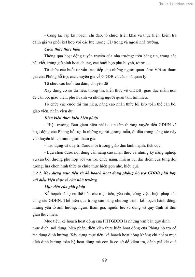 Luận văn thạc sĩ khoa học giáo dục Quản lý hoạt động của phòng hỗ trợ giáo dục đặc biệt trong trường mầm non trên địa bàn một số tỉnh phía Bắc - 9 Trang 97