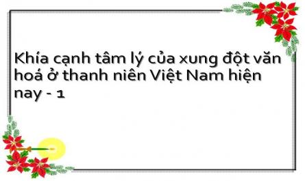 Khía cạnh tâm lý của xung đột văn hoá ở thanh niên Việt Nam hiện nay