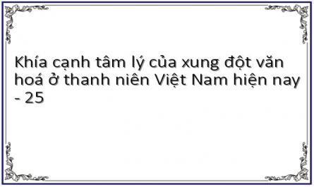 Khía cạnh tâm lý của xung đột văn hoá ở thanh niên Việt Nam hiện nay - 25