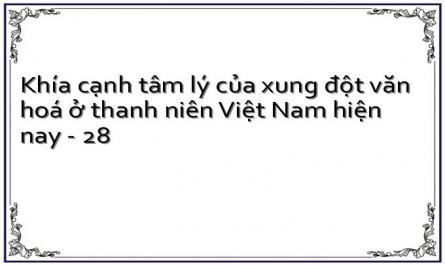 Khía cạnh tâm lý của xung đột văn hoá ở thanh niên Việt Nam hiện nay - 28