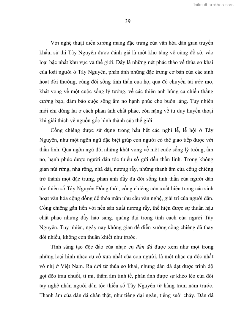 Luận án tiến sĩ Phát huy giá trị văn hóa dân tộc thiểu số trong phát triển bền vững Tây Nguyên hiện nay - 4 Trang 37