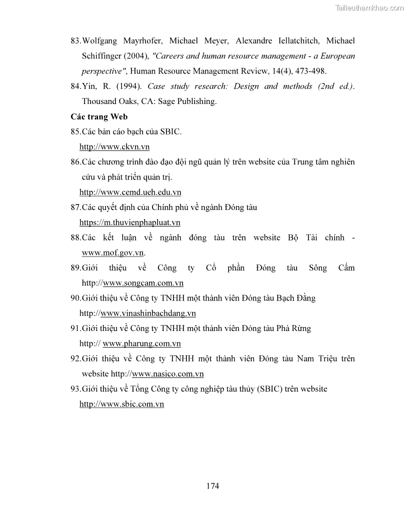 Luận án tiến sĩ quản lý vận tải Các giải pháp phát triển nhân lực cho ngành đóng tàu khu vực Hải Phòng - 16 Trang 181