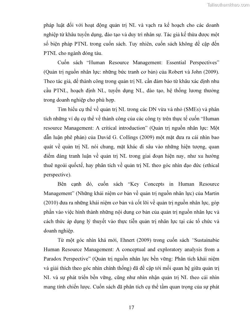 Luận án tiến sĩ quản lý vận tải Các giải pháp phát triển nhân lực cho ngành đóng tàu khu vực Hải Phòng - 3 Trang 25