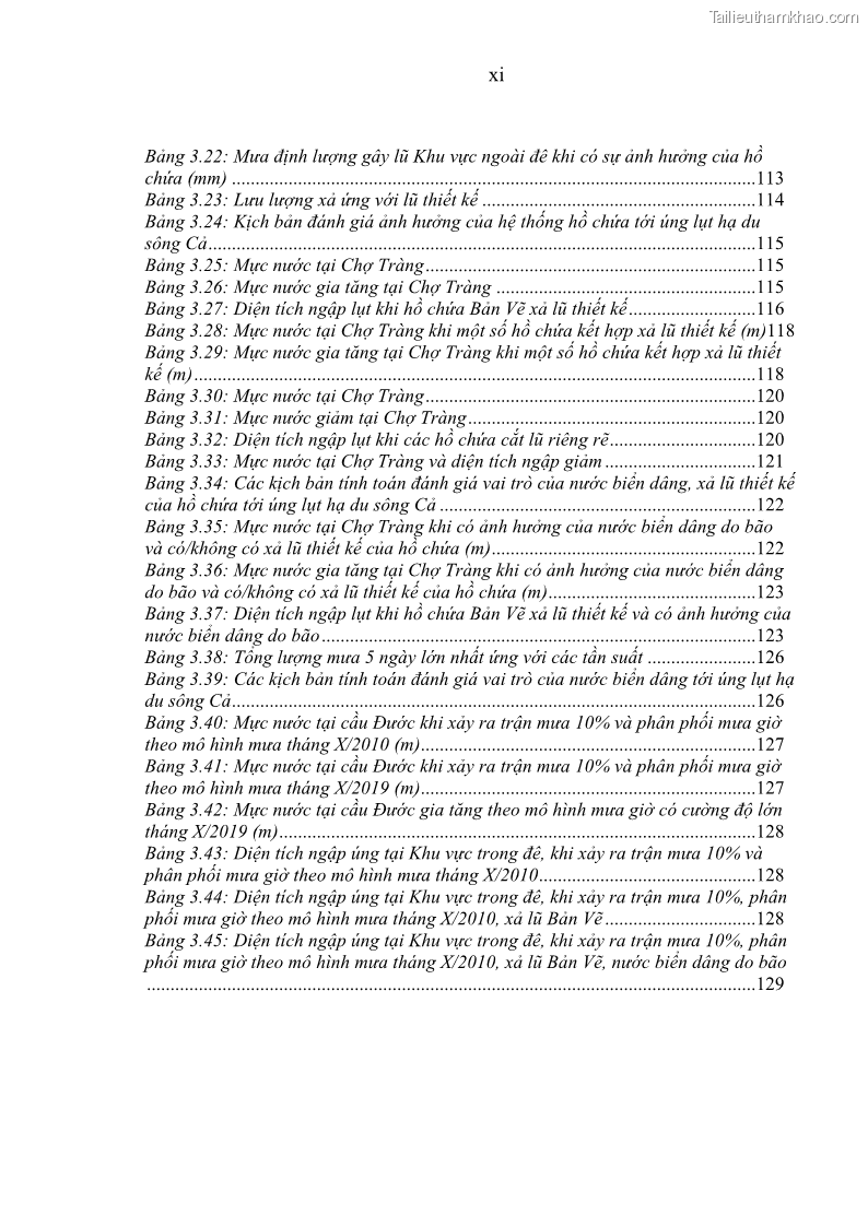 Luận án tiến sĩ thủy văn học Phân tích, đánh giá vai trò của một số nhân tố chính đối với úng lụt vùng hạ lưu lưu vực Sông Cả - 1 Trang 10