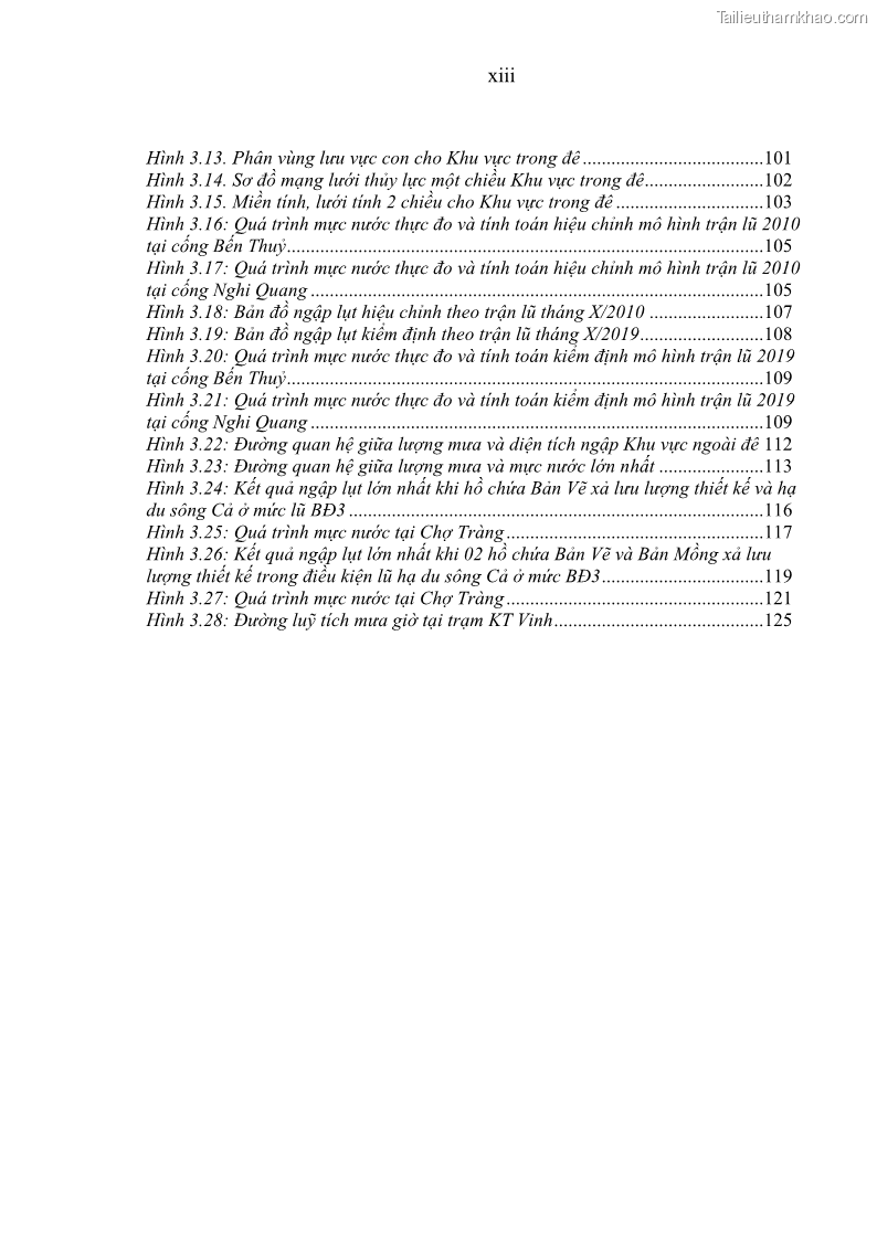 Luận án tiến sĩ thủy văn học Phân tích, đánh giá vai trò của một số nhân tố chính đối với úng lụt vùng hạ lưu lưu vực Sông Cả - 1 Trang 12