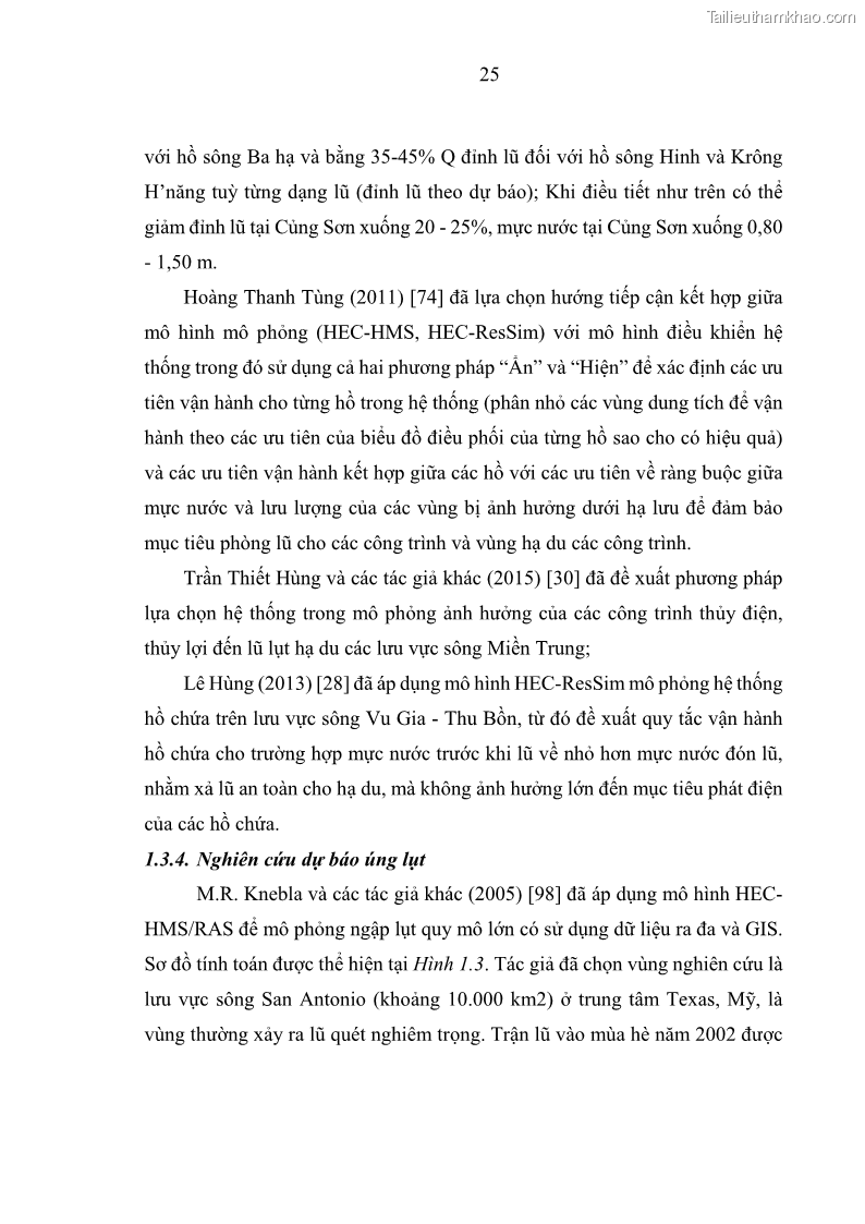 Luận án tiến sĩ thủy văn học Phân tích, đánh giá vai trò của một số nhân tố chính đối với úng lụt vùng hạ lưu lưu vực Sông Cả - 4 Trang 37