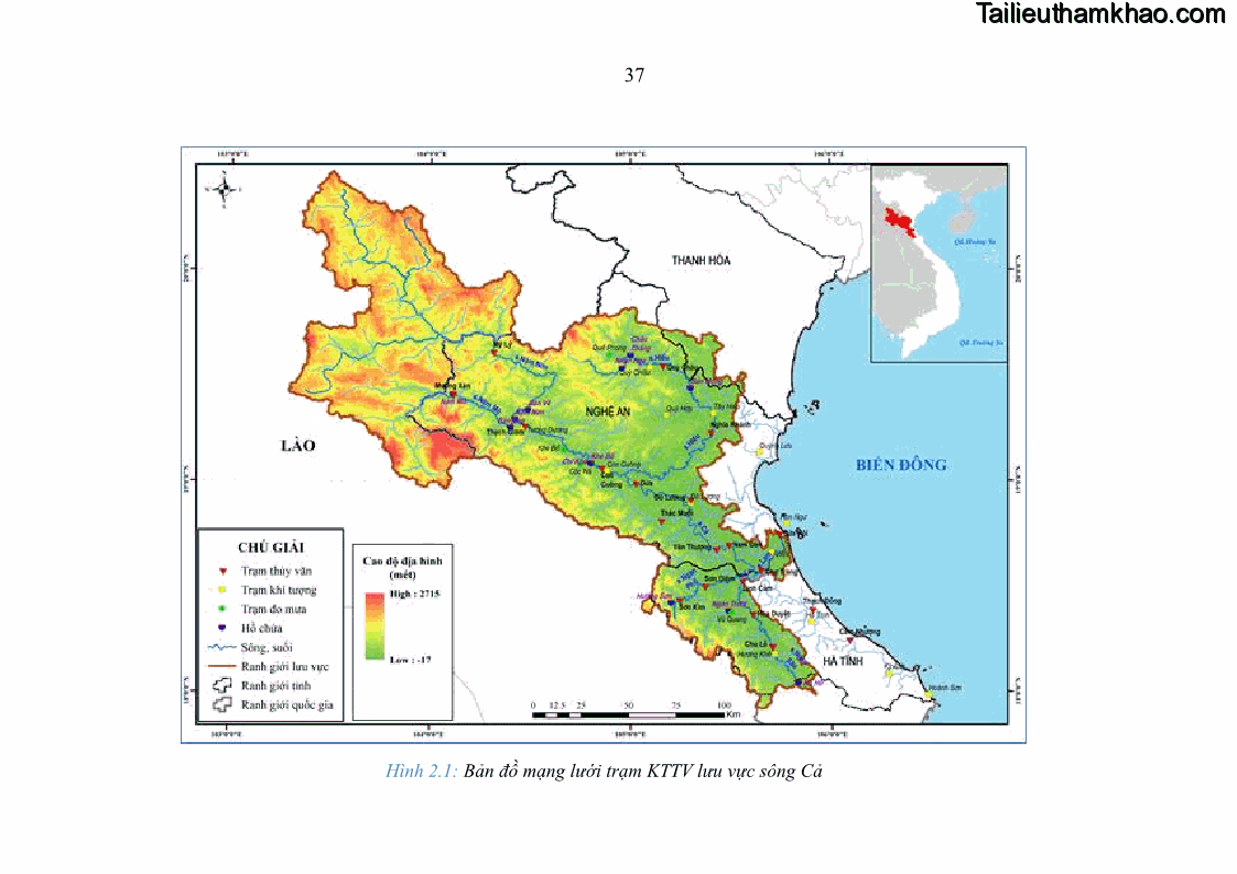 Luận án tiến sĩ thủy văn học Phân tích, đánh giá vai trò của một số nhân tố chính đối với úng lụt vùng hạ lưu lưu vực Sông Cả - 5 Trang 49