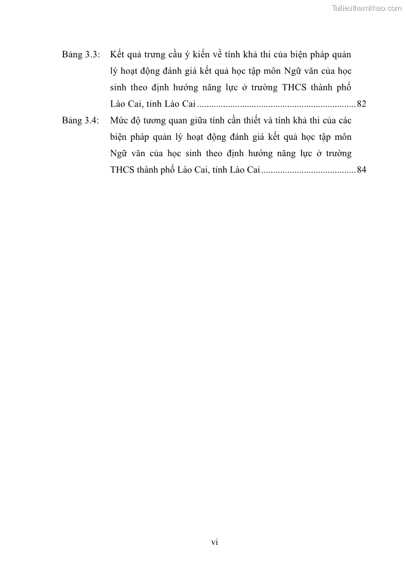 Luận văn thạc sĩ khoa học giáo dục Quản lý hoạt động đánh giá kết quả học tập môn Ngữ văn theo định hướng năng lực ở các trường trung học cơ sở thành phố Lào Cai, tỉnh Lào Cai - 1 Trang 12