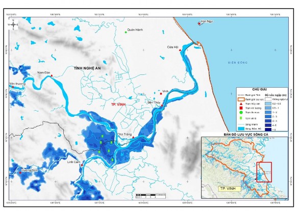 Hình 3 11 Kết quả ngập lụt hiệu chỉnh Trận lũ tháng X 2010 Hình 3 12 Kết 2