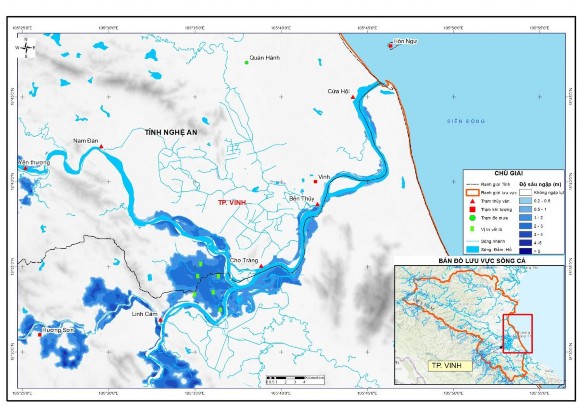 Hình 3 12 Kết quả ngập lụt kiểm định Trận lũ tháng X 2013 Bảng 3 6 Tổng 3