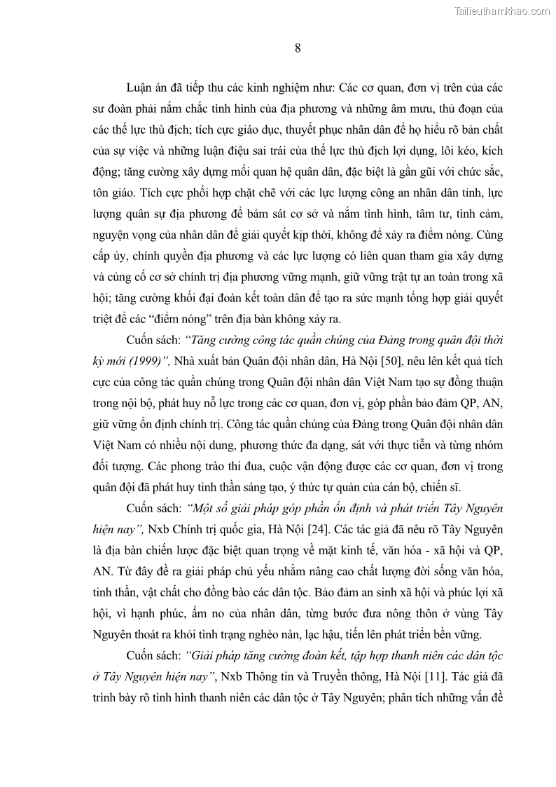 Luận án tiến sĩ Công tác dân vận của các sư đoàn thuộc Quân đội nhân dân Lào giai đoạn hiện nay - 2 Trang 13