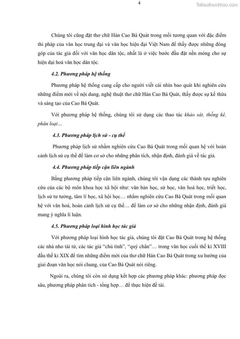 Luận án tiến sĩ ngữ văn Thơ chữ Hán Cao Bá Quát - Những điểm mới về nội dung và nghệ thuật - 1 Trang 11