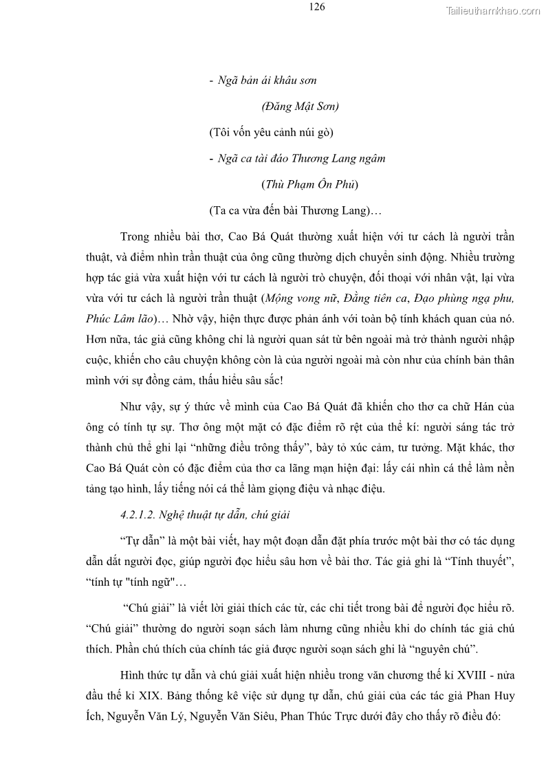 Luận án tiến sĩ ngữ văn Thơ chữ Hán Cao Bá Quát - Những điểm mới về nội dung và nghệ thuật - 12 Trang 133