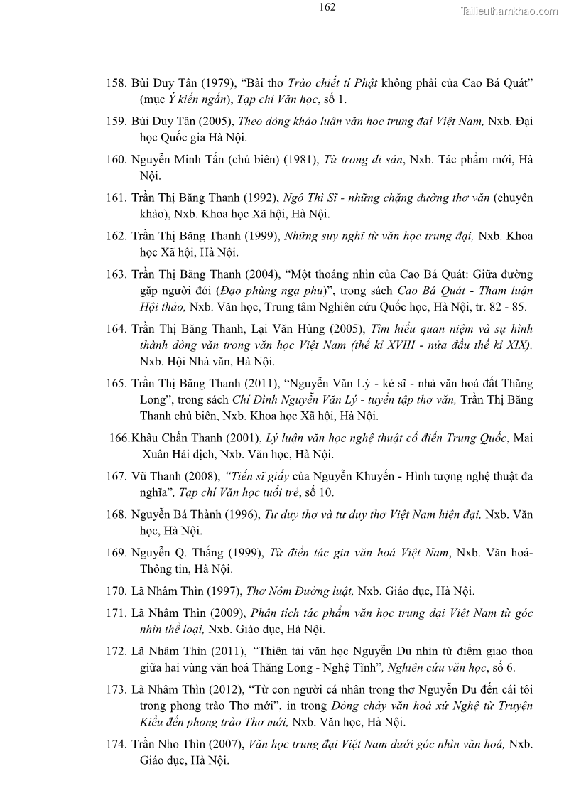 Luận án tiến sĩ ngữ văn Thơ chữ Hán Cao Bá Quát - Những điểm mới về nội dung và nghệ thuật - 15 Trang 169