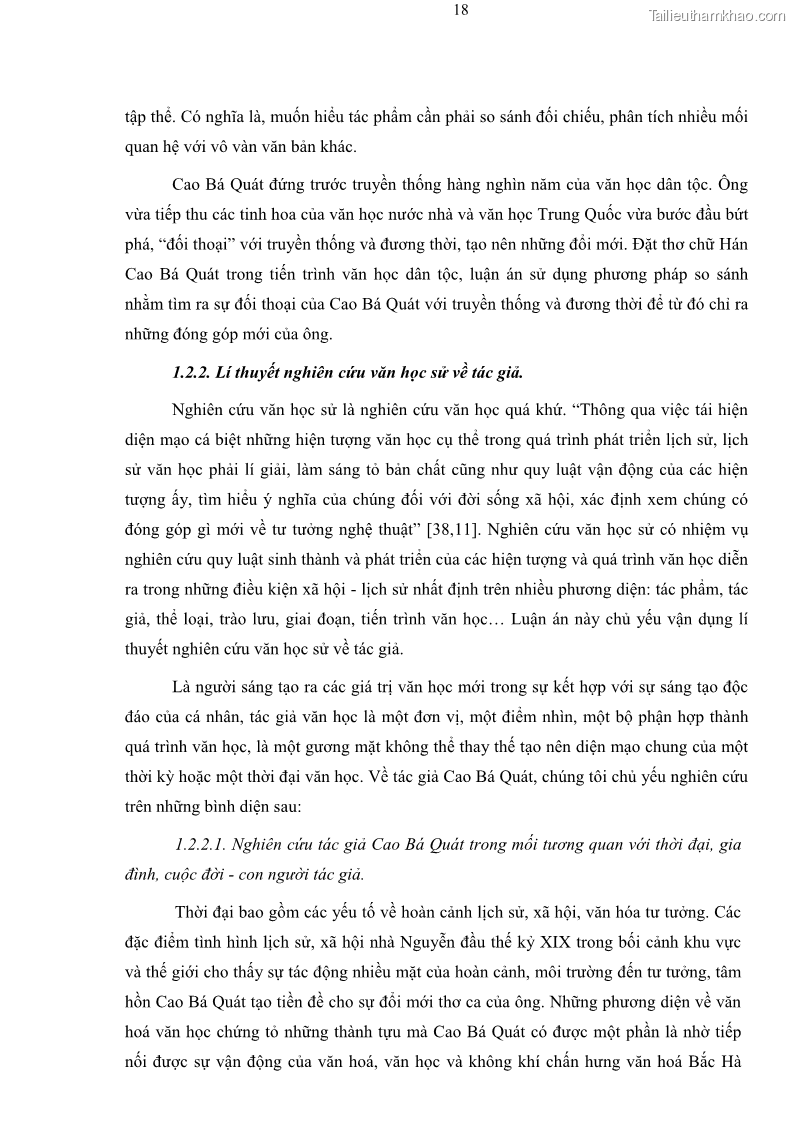 Luận án tiến sĩ ngữ văn Thơ chữ Hán Cao Bá Quát - Những điểm mới về nội dung và nghệ thuật - 3 Trang 25