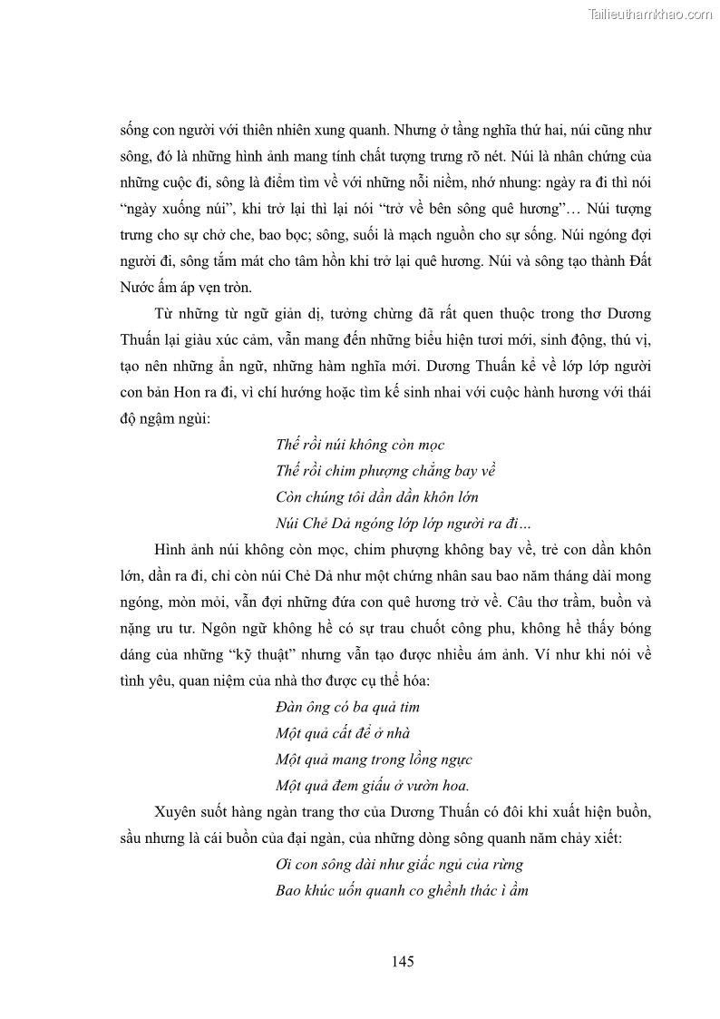 Luận án tiến sĩ ngữ văn Thơ dân tộc Tày từ 1945 đến nay - 13 Trang 145