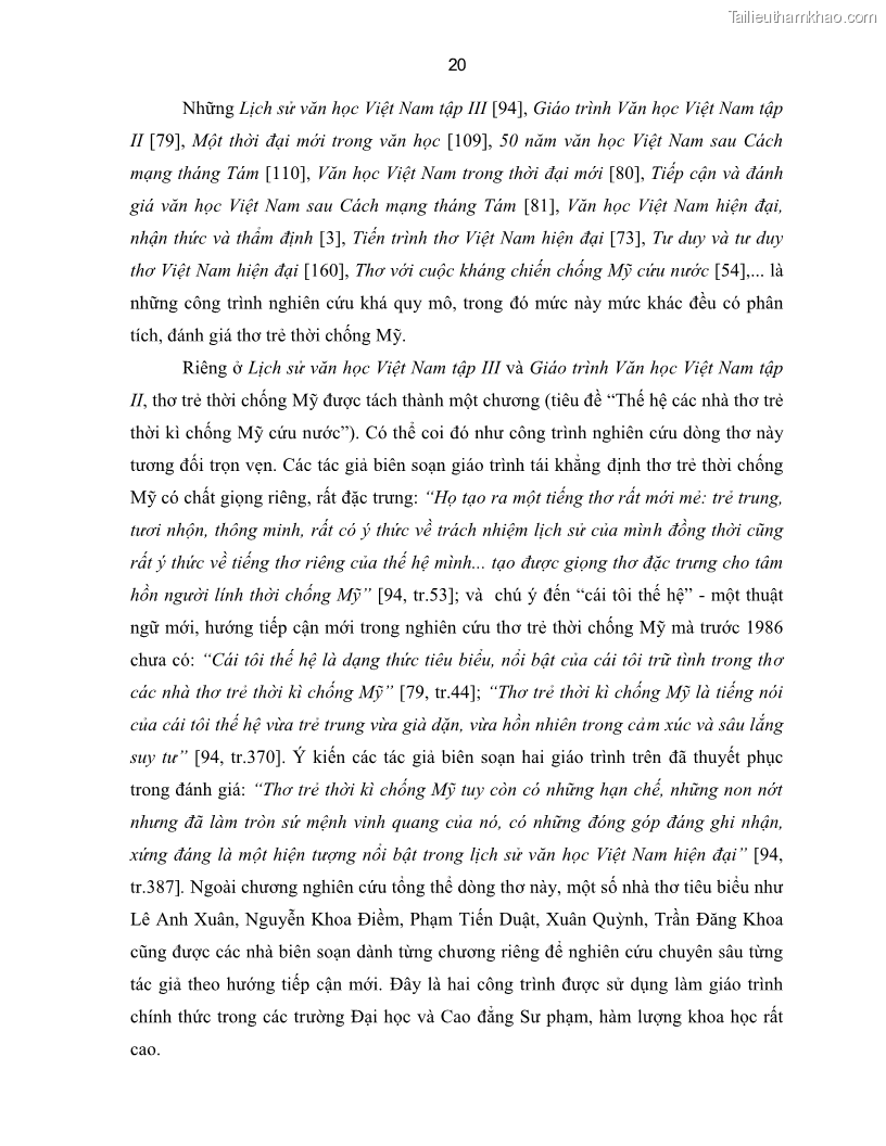 Luận án tiến sĩ ngữ văn Thơ trẻ Việt Nam thời kháng chiến chống Mỹ - Cảm hứng và giọng điệu - 3 Trang 25