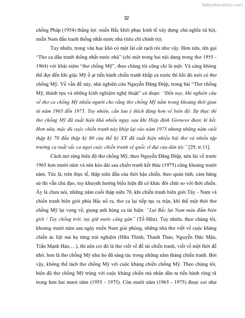 Luận án tiến sĩ ngữ văn Thơ trẻ Việt Nam thời kháng chiến chống Mỹ - Cảm hứng và giọng điệu - 4 Trang 37
