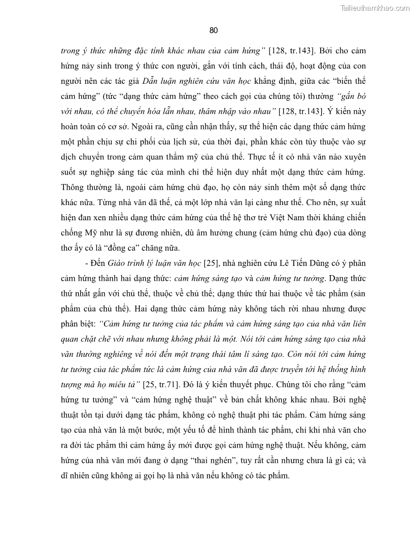Luận án tiến sĩ ngữ văn Thơ trẻ Việt Nam thời kháng chiến chống Mỹ - Cảm hứng và giọng điệu - 8 Trang 85
