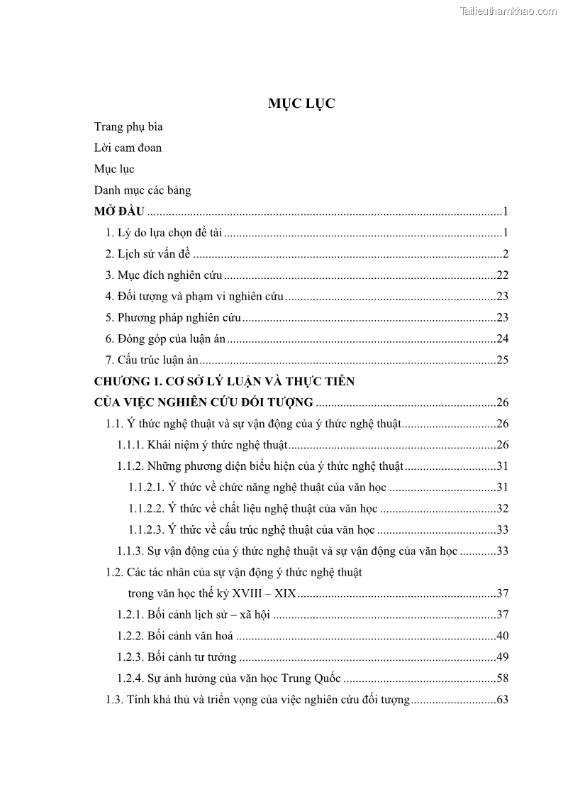 Luận án tiến sĩ ngữ văn Tiến trình vận động của văn học trung đại Việt Nam thế kỷ XVIII-XIX - Từ ý thức nghệ thuật đến thực tiễn sáng tác - 1 Trang 1