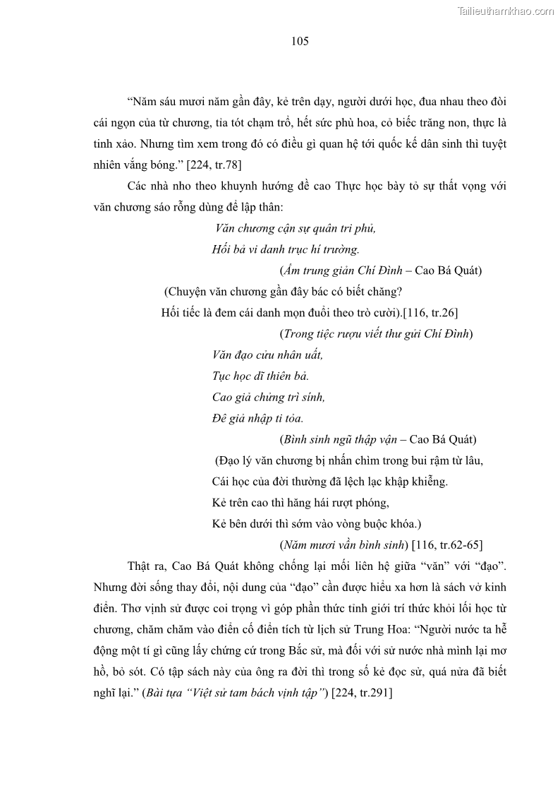 Luận án tiến sĩ ngữ văn Tiến trình vận động của văn học trung đại Việt Nam thế kỷ XVIII-XIX - Từ ý thức nghệ thuật đến thực tiễn sáng tác - 10 Trang 109