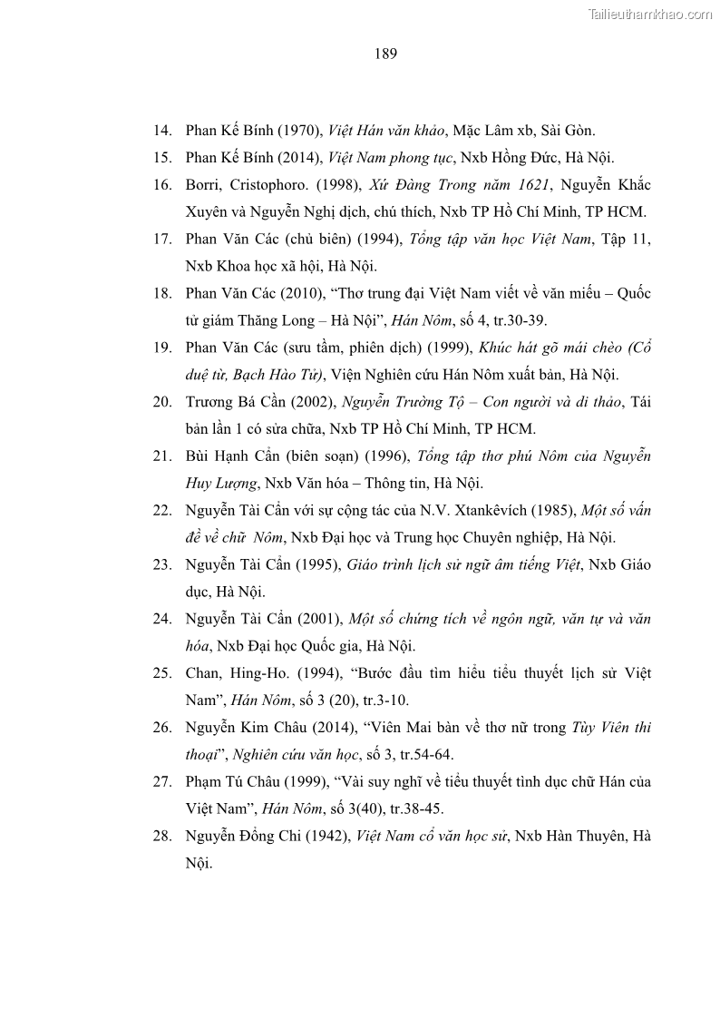 Luận án tiến sĩ ngữ văn Tiến trình vận động của văn học trung đại Việt Nam thế kỷ XVIII-XIX - Từ ý thức nghệ thuật đến thực tiễn sáng tác - 17 Trang 193