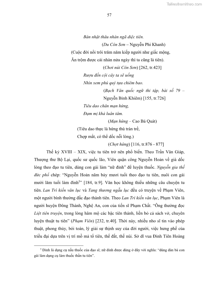 Luận án tiến sĩ ngữ văn Tiến trình vận động của văn học trung đại Việt Nam thế kỷ XVIII-XIX - Từ ý thức nghệ thuật đến thực tiễn sáng tác - 6 Trang 61
