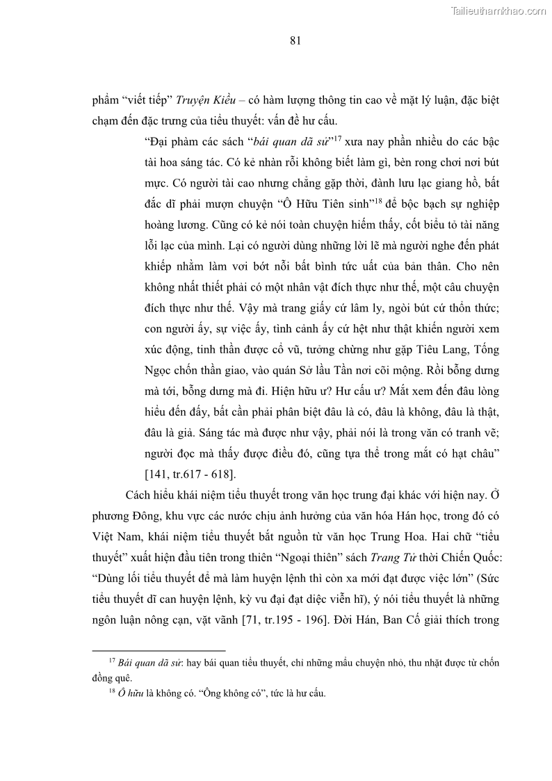 Luận án tiến sĩ ngữ văn Tiến trình vận động của văn học trung đại Việt Nam thế kỷ XVIII-XIX - Từ ý thức nghệ thuật đến thực tiễn sáng tác - 8 Trang 85