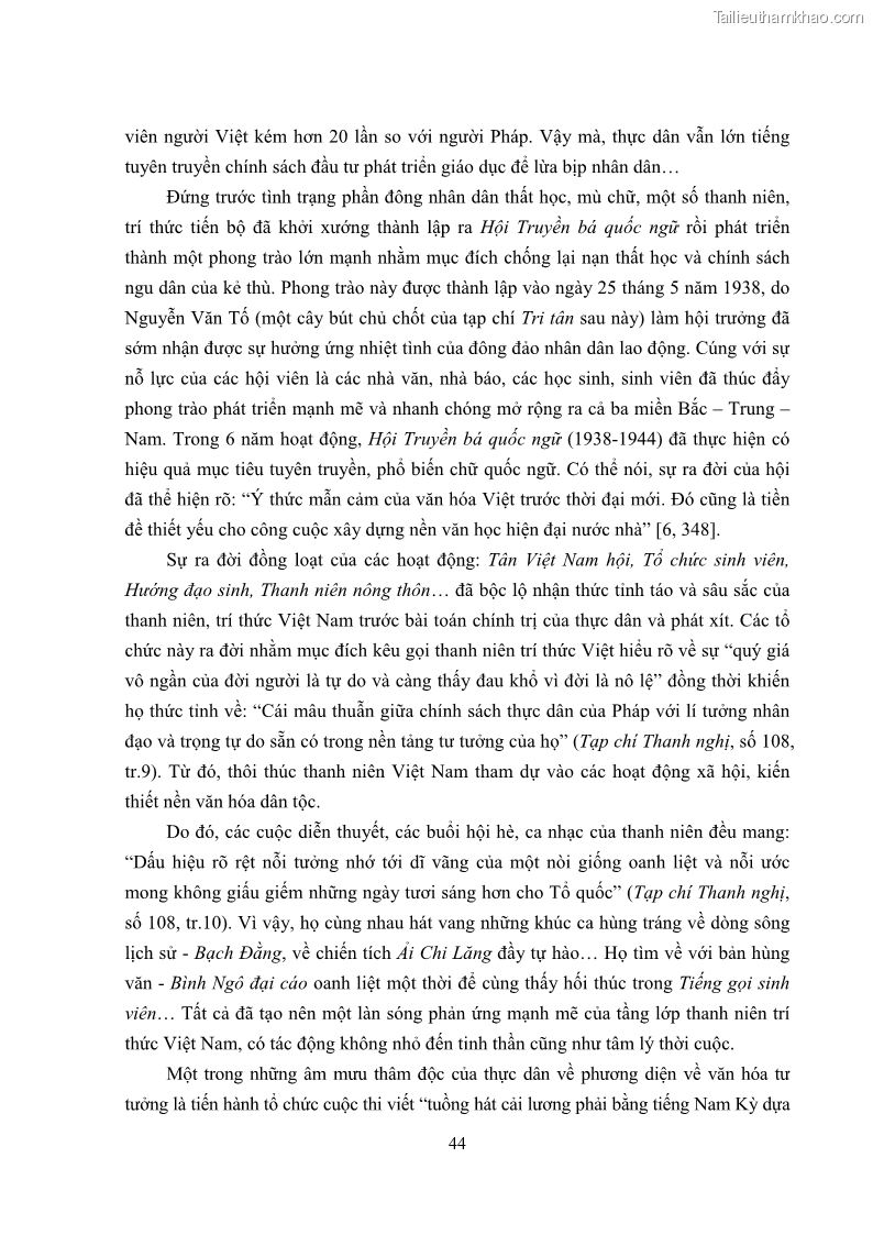 Luận án tiến sĩ ngữ văn Tìm hiểu văn trên Tri tân tạp chí - 5 Trang 49