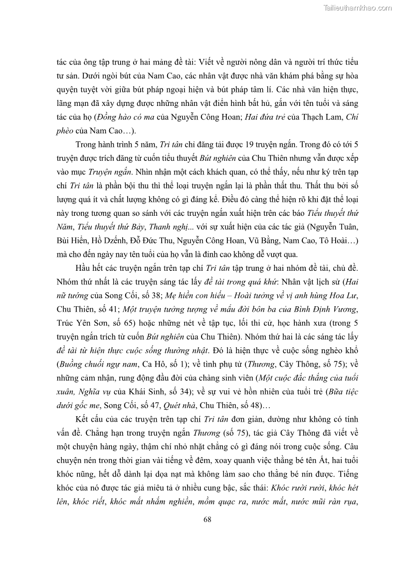 Luận án tiến sĩ ngữ văn Tìm hiểu văn trên Tri tân tạp chí - 7 Trang 73