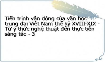 Tiến trình vận động của văn học trung đại Việt Nam thế kỷ XVIII-XIX - Từ ý thức nghệ thuật đến thực tiễn sáng tác - 3