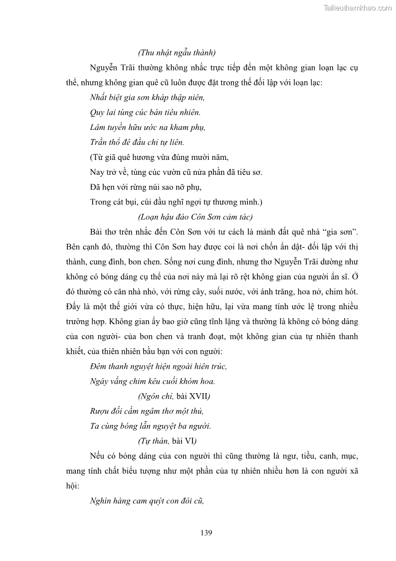 Luận án tiến sĩ văn học Quá trình vận động tới sự điển phạm hóa của văn học nhà nho ở Việt Nam từ Trần Nhân Tông qua Nguyễn Trãi đến Lê Thánh Tông - 13 Trang 145