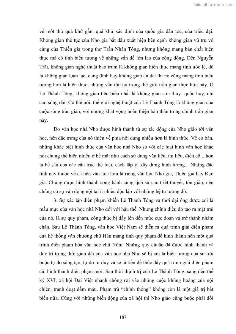 Luận án tiến sĩ văn học Quá trình vận động tới sự điển phạm hóa của văn học nhà nho ở Việt Nam từ Trần Nhân Tông qua Nguyễn Trãi đến Lê Thánh Tông - 17 Trang 193