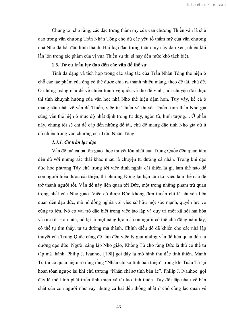 Luận án tiến sĩ văn học Quá trình vận động tới sự điển phạm hóa của văn học nhà nho ở Việt Nam từ Trần Nhân Tông qua Nguyễn Trãi đến Lê Thánh Tông - 5 Trang 49