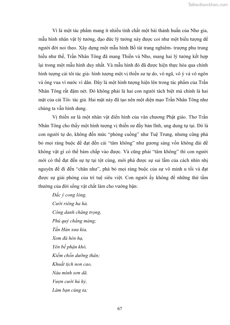 Luận án tiến sĩ văn học Quá trình vận động tới sự điển phạm hóa của văn học nhà nho ở Việt Nam từ Trần Nhân Tông qua Nguyễn Trãi đến Lê Thánh Tông - 7 Trang 73