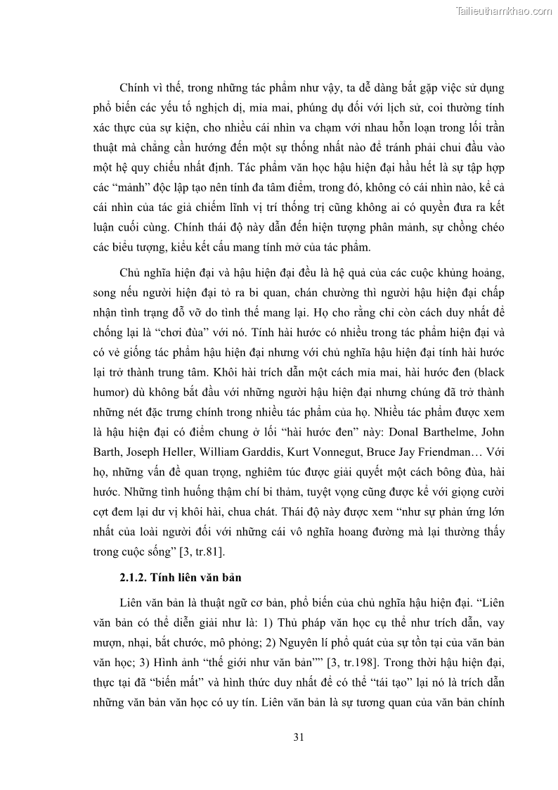 Luận án tiến sĩ văn học Sự khác biệt của yếu tố hậu hiện đại trong sáng tác của Hồ Anh Thái và Haruki Murakami - 4 Trang 37