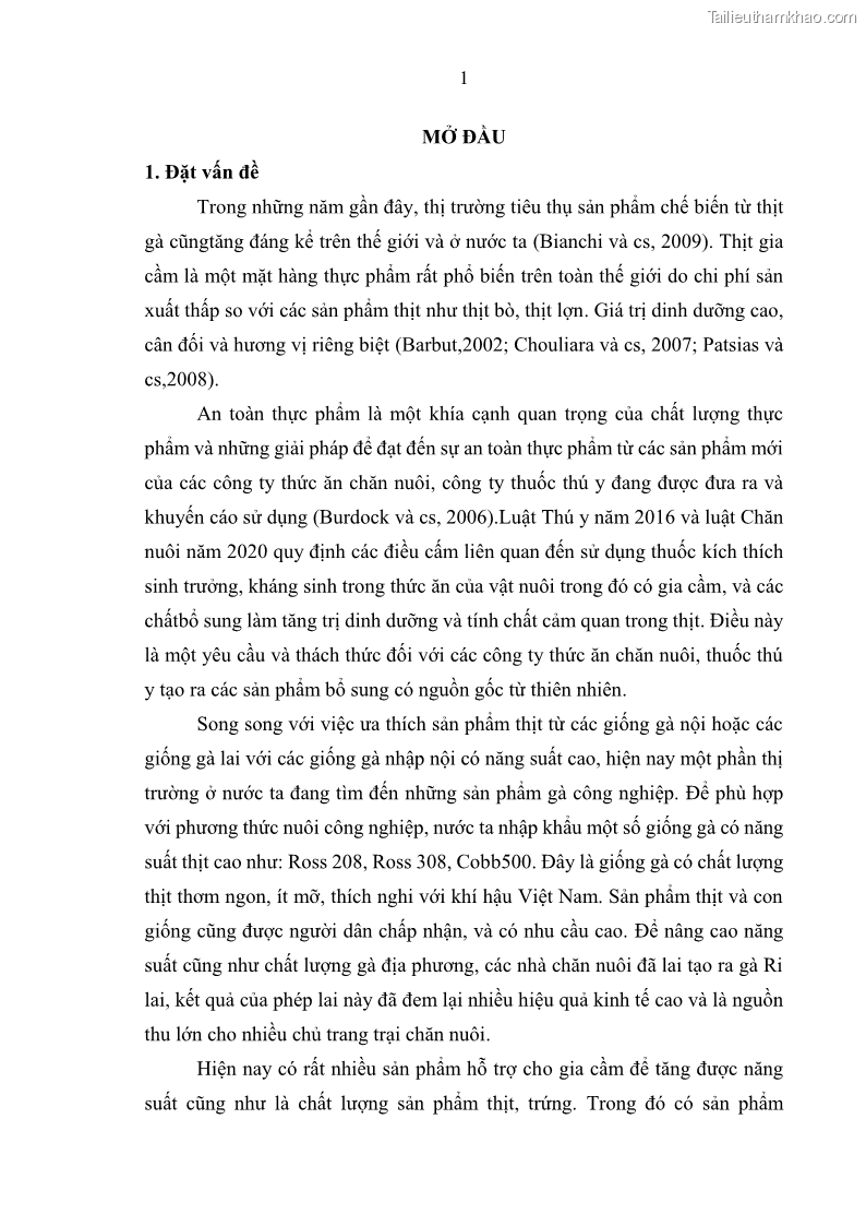 Luận văn thạc sĩ chăn nuôi Nghiên cứu đánh giá hiệu quả của algimun đến gà cobb 500 và gà ri lai ri x lương phượng nuôi chuồng hở tại Thái Nguyên - 1 Trang 11