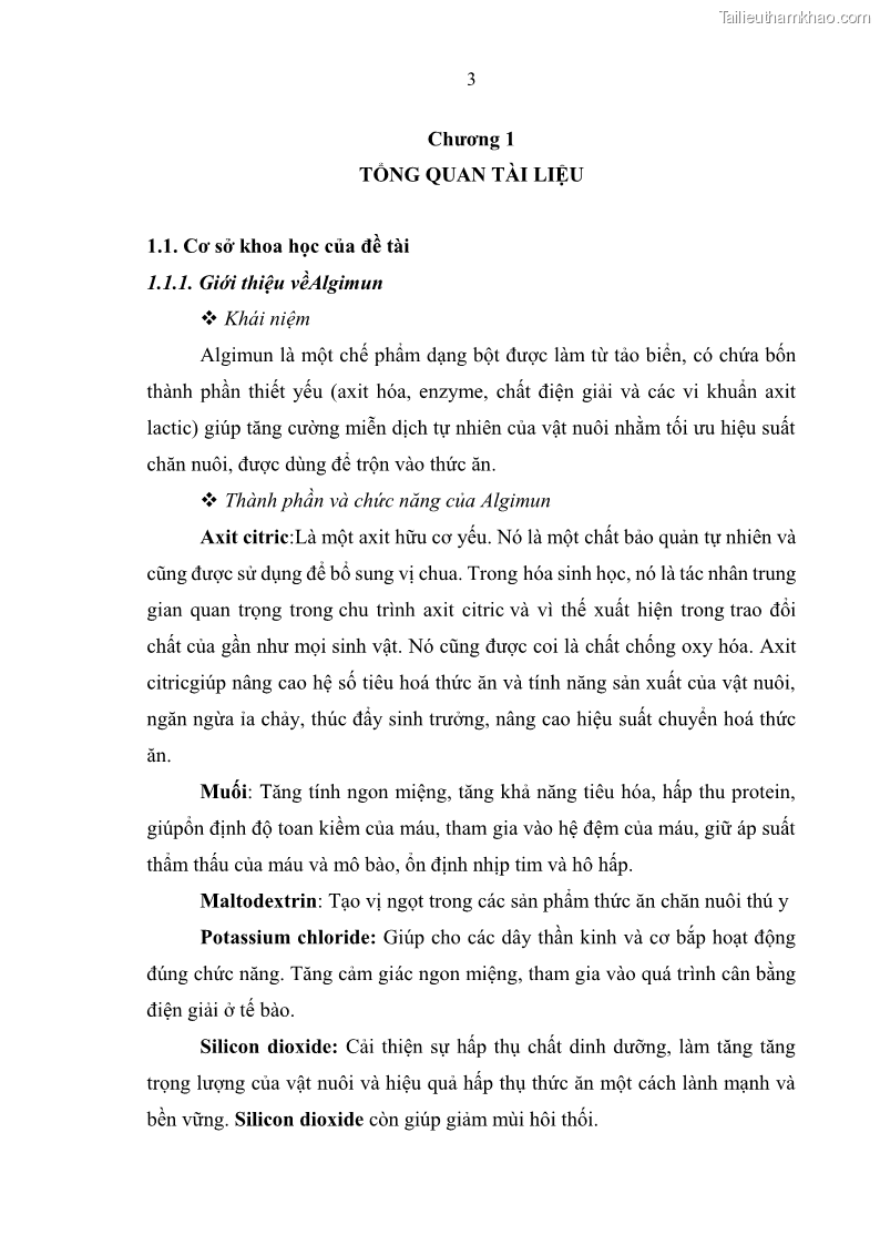 Luận văn thạc sĩ chăn nuôi Nghiên cứu đánh giá hiệu quả của algimun đến gà cobb 500 và gà ri lai ri x lương phượng nuôi chuồng hở tại Thái Nguyên - 2 Trang 13