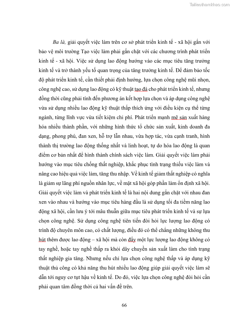 Luận văn thạc sĩ chính sách công Thực hiện chính sách việc làm cho thanh niên trên địa bàn thành phố Buôn Ma Thuột, tỉnh Đắk Lắk - 7 Trang 73