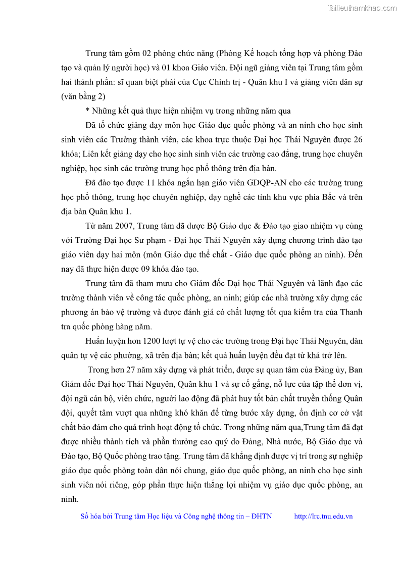 Luận văn thạc sĩ khoa học giáo dục Đánh giá kết quả học tập của sinh viên tại Trung tâm Giáo dục quốc phòng và an ninh Đại học Thái Nguyên theo tiếp cận năng lực - 6 Trang 61