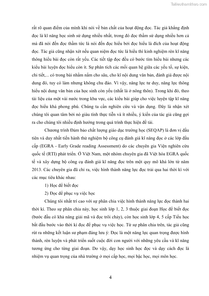 Luận văn thạc sĩ khoa học giáo dục Dạy học đọc hiểu cho học sinh lớp 4 nước CHDCND Lào theo định hướng phát triển năng lực - 1 Trang 12